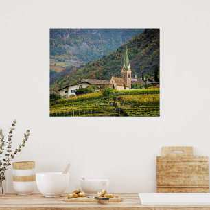 Poster fotografia da paisagem de Bolzano, Itália