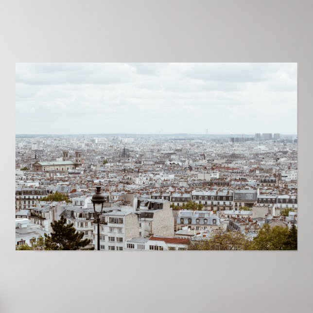 Poster Fotografia da Paisagem Urbana de Paris (Frente)