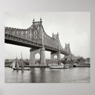 Póster Fotografia da ponte de NYC Queensboro