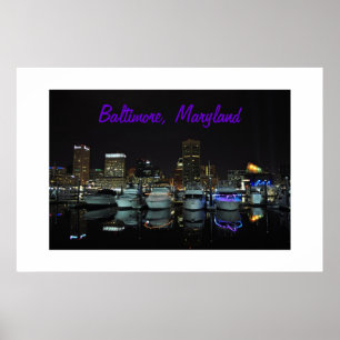 Póster Fotografia da skyline de Baltimore