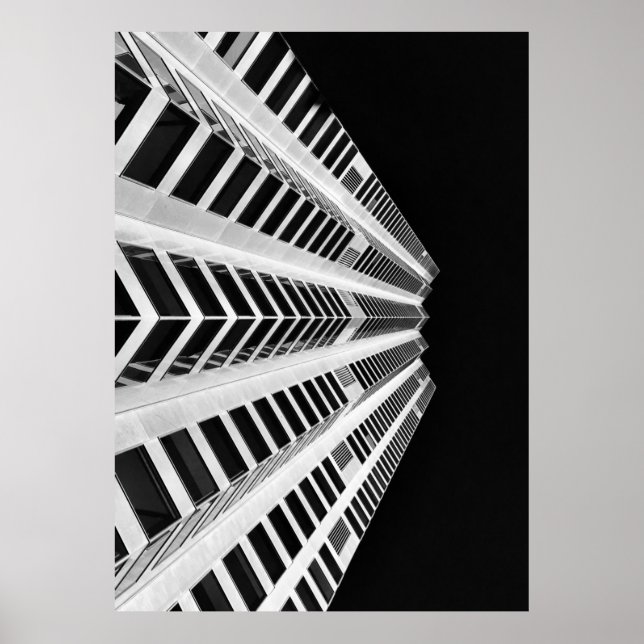 POSTER FOTOGRAFIA DE BAIXO ÂNGULO DE EDIFÍCIO DE ALTO AUM (Frente)