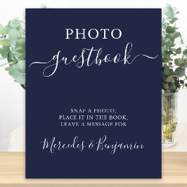 Poster Fotografia de Casamento Livro de Visitas Caligrafi