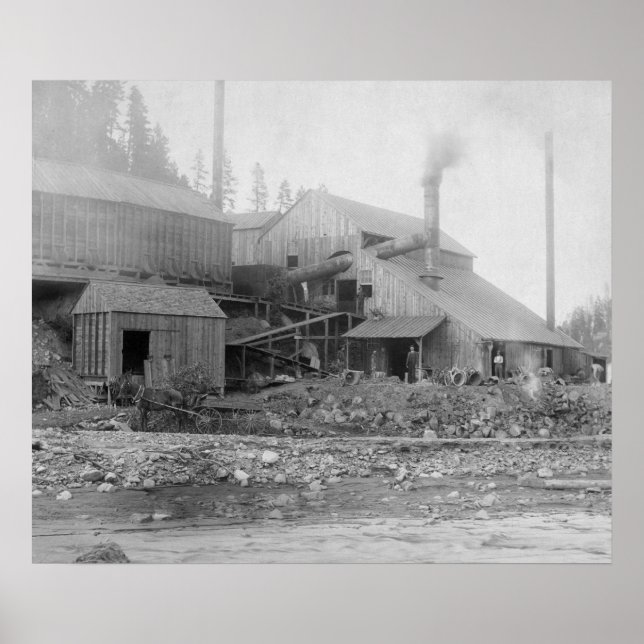 Póster Fotografia de Deadwood e Delaware Smelter (Frente)