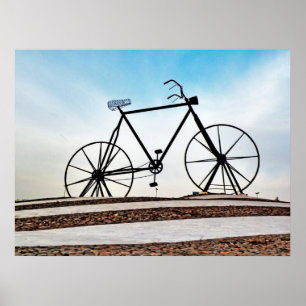 Póster Fotografia de Escultura de Bicicleta