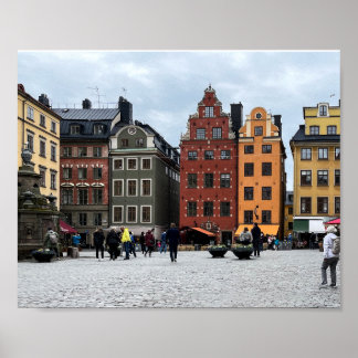 Poster Fotografia de Estocolmo Suecia Gamla stan