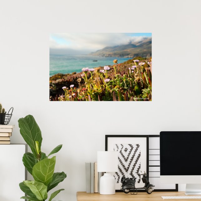 Poster Fotografia de Flores do Oceano Pacífico (Escritório em casa)