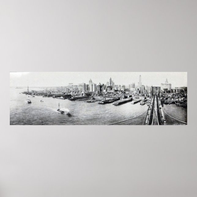 Poster Fotografia de Nova Iorque Panorama (1918) (Frente)
