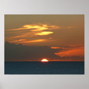 Póster Fotografia de paisagem colorida do horizonte