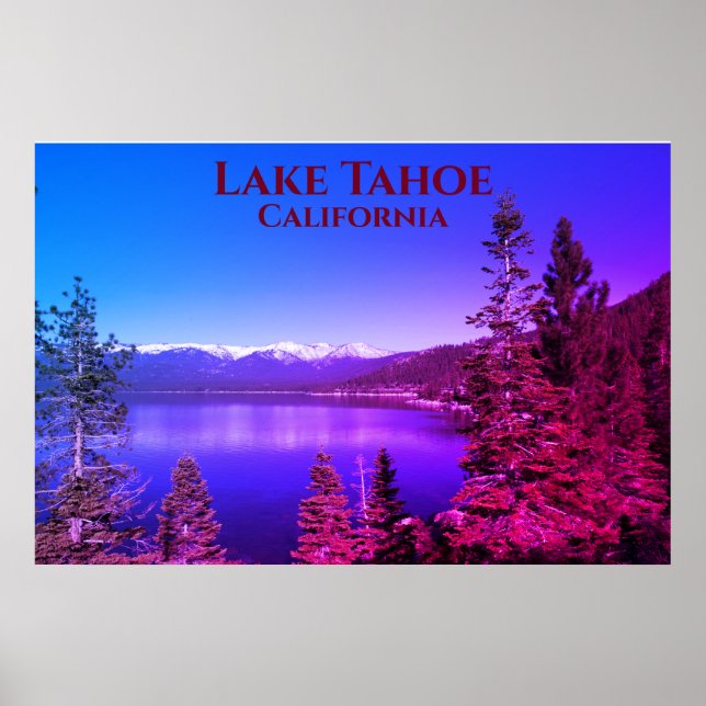 Poster Fotografia de paisagem do Lago Tahoe California (Frente)