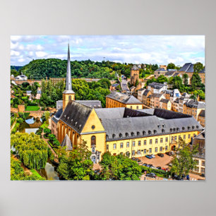 Poster Fotografia de paisagem urbana luxemburguesa