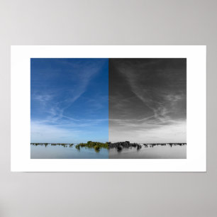 Poster Fotografia de Reflexo do Céu na Água