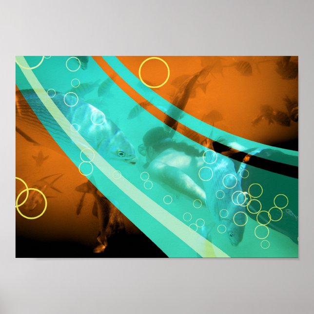 Póster fotografia de retro snorkeling (Frente)