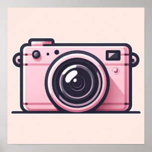 Poster Fotografia de Tiro Instantâneo Rosa na Moda