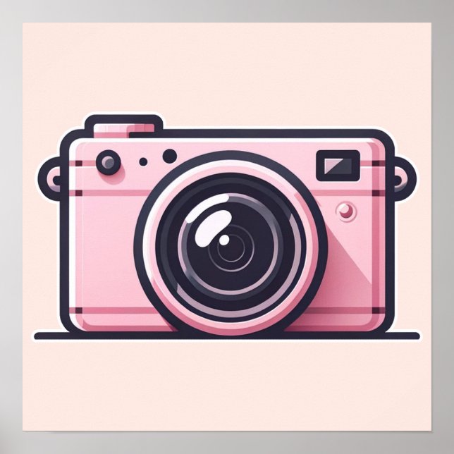 Poster Fotografia de Tiro Instantâneo Rosa na Moda  (Frente)