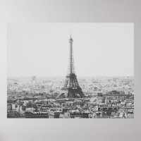 Fotografia de Torre Eiffel Preta e Branca em Paris