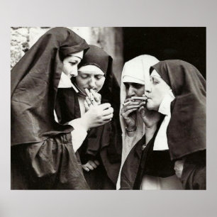 Poster Fotografia de Vintage de Freiras