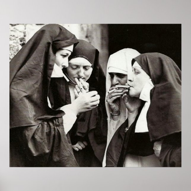 Poster Fotografia de Vintage de Freiras (Frente)