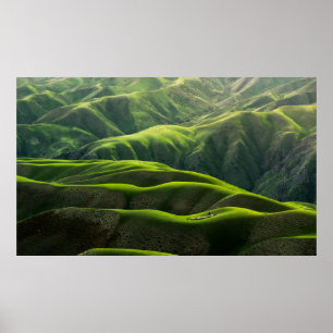 POSTER FOTOGRAFIA DE VISTA DE AVES DAS MONTANHAS VERDES