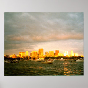 Póster Fotografia do Landview em Boston Harbor