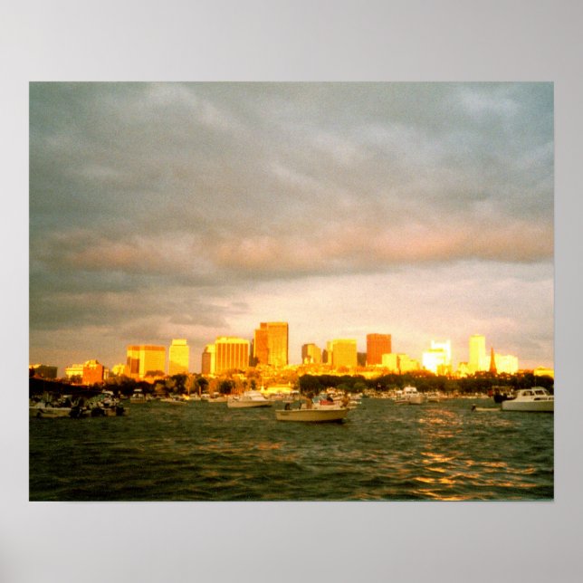 Póster Fotografia do Landview em Boston Harbor (Frente)