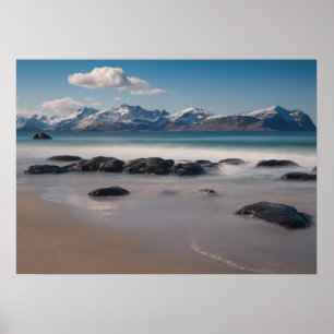 Poster Fotografia do Paisagem da Praia do Lofoten Vikten