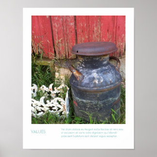 Poster Fotografia do Relic de fazenda e citação Inspiraci