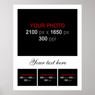 Póster Fotografia do vazio Collage Frame 4 Fotografias