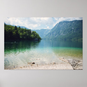 Poster Fotografia do viagem - lago e montanhas - Slovenia