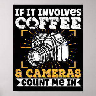 Poster Fotografia Fotógrafo Se Envolver Café E