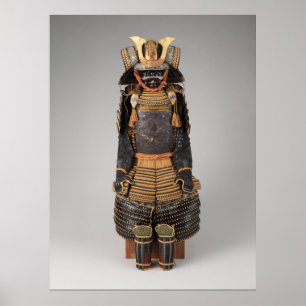 Poster Fotografia histórica da armadura do samurai