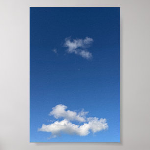 Poster Fotografia Minimalista do Céu Azul com Nuvens Maci