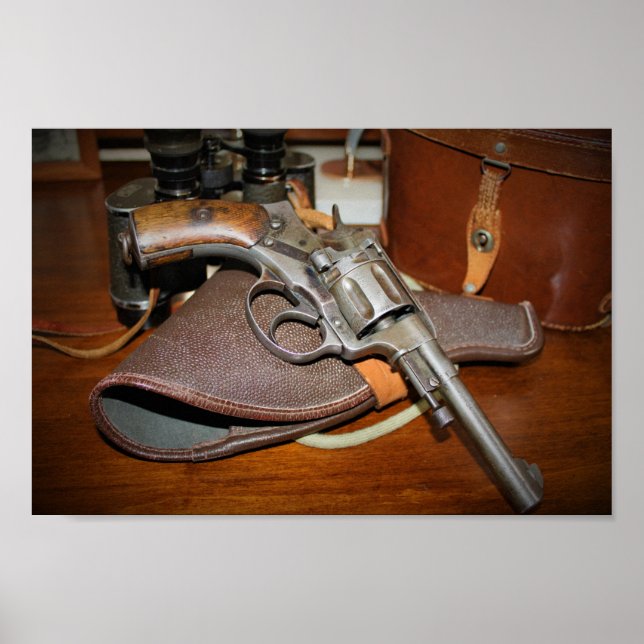 Poster Fotografia muito legal e antiga do revolver de Nag (Frente)