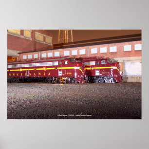 Poster Fotografia Noturna do Caminho de Ferro da Pensilvâ