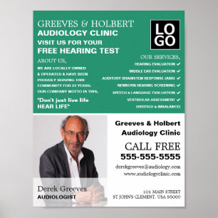 Poster Fotografia Personalizada, Audiologista, Audiologia