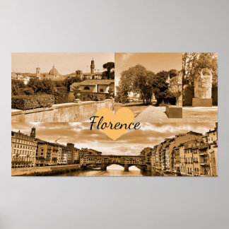 Poster Fotografia Personalizada de Florença na Itália