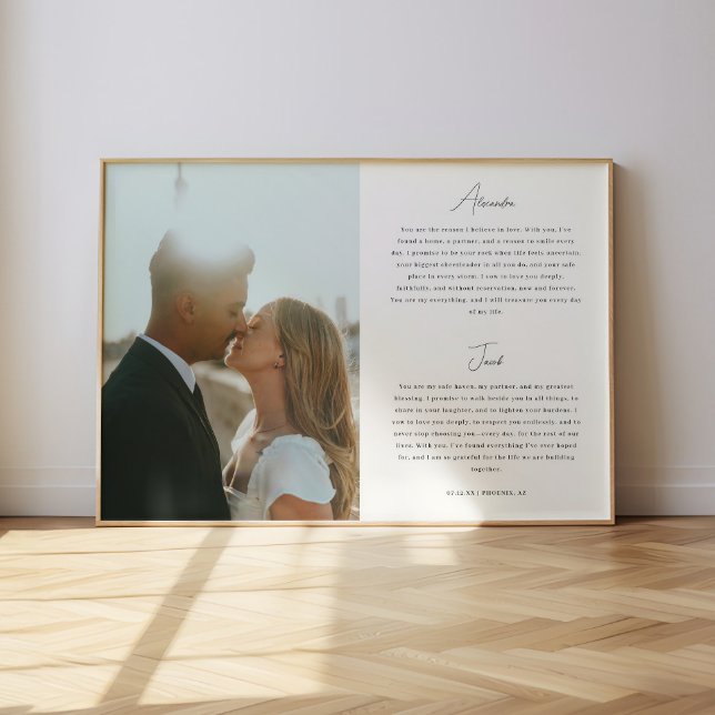 Poster Fotografia Personalizada de Juramento de Casamento (Criador carregado)