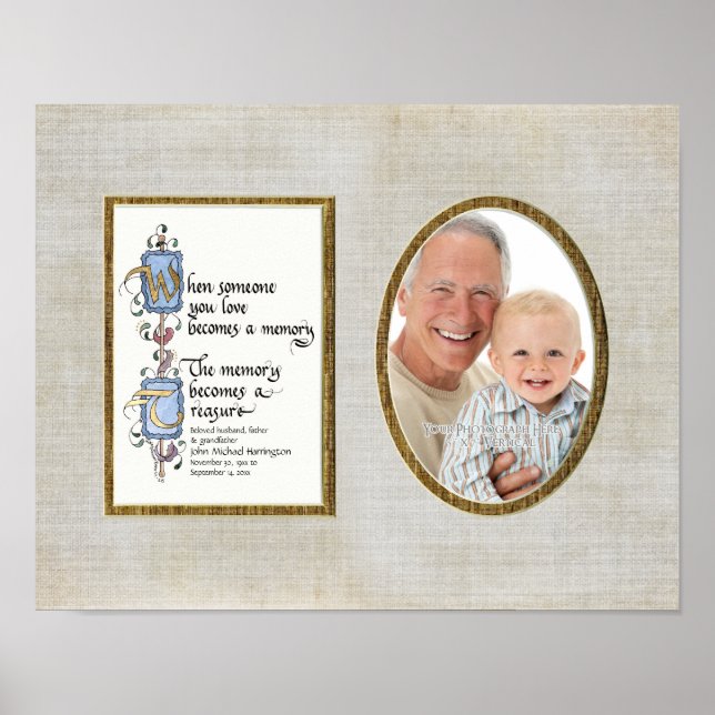 Póster Fotografia Personalizada de Memória Preciosa Simpa (Frente)