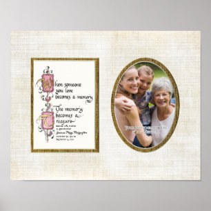 Póster Fotografia Personalizada de Memória Preciosa Simpa