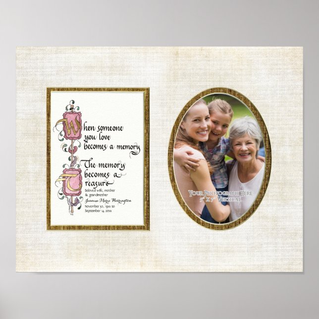 Póster Fotografia Personalizada de Memória Preciosa Simpa (Frente)