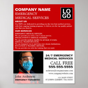 Poster Fotografia Personalizada, EMT, paramédico