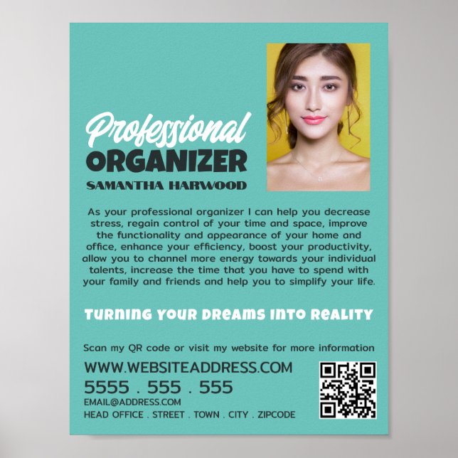 Poster Fotografia Personalizada, Organizador Profissional (Frente)