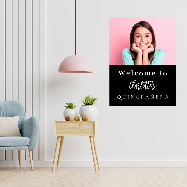 Poster Fotografia personalizada, preto branco, com boas-v (Criador carregado)