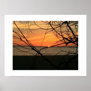 Poster Fotografia por Cor do Sunset Beyond California