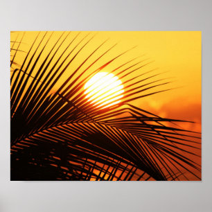 POSTER FOTOGRAFIA TROPICAL DO JAMAICAN SUNSET NATURE WALL