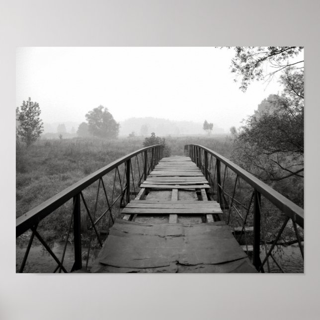 Poster fotografia vibrante macro a preto e branco (Frente)