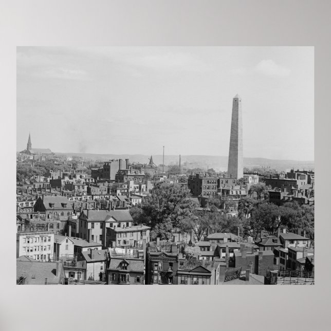 Póster Fotografia Vintage de Charlestown Massachusetts (Frente)