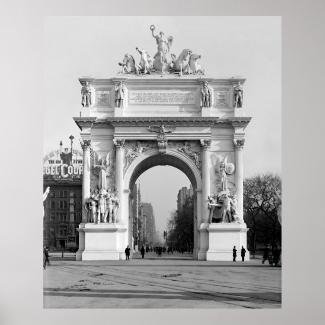 Póster Fotografia Vintage Dewey Arch (1900) (Frente)
