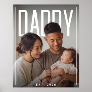 Poster FotoPop Papai Est Ano da Foto Personalizada