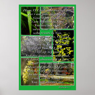 Poster fotos da natureza e 86:1 do salmo - 7