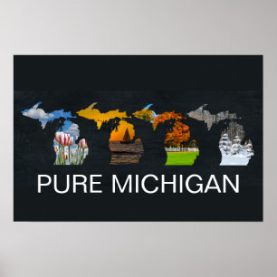 Poster Fotos das Quatro Estações Pure Michigan